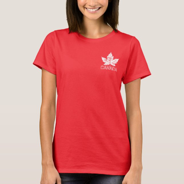 Camiseta Jaqueta do Canadá Jaqueta personalizada de mulhere (Frente)