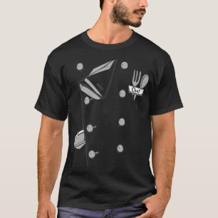 Camiseta Jaqueta Uniforme de Cozinheiro Engraçado Casaco do