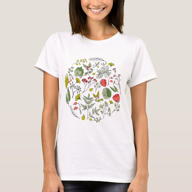 Camiseta Jardim Botânico de Flor Selvagem (Frente)