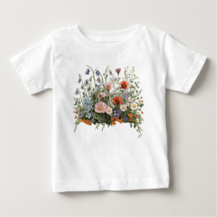 Camiseta jardim botânico de flores de campo
