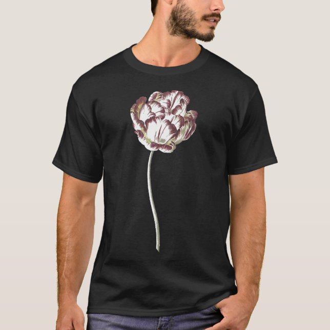 Camiseta Jardim Botânico de Flores de Tulipa Holanda Flor d (Frente)