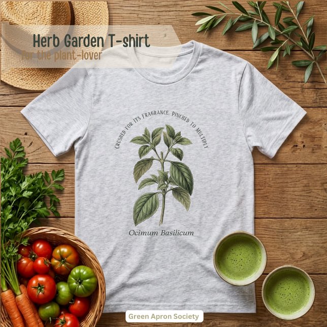 Camiseta Jardim Botânico de Manjericão Ocimum Basilicum  (Criador carregado)