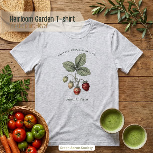 Camiseta Jardim Botânico de Morango Fragaria Vesca