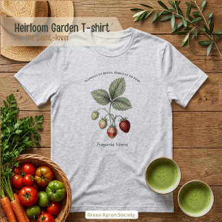 Camiseta Jardim Botânico de Morango Fragaria Vesca
