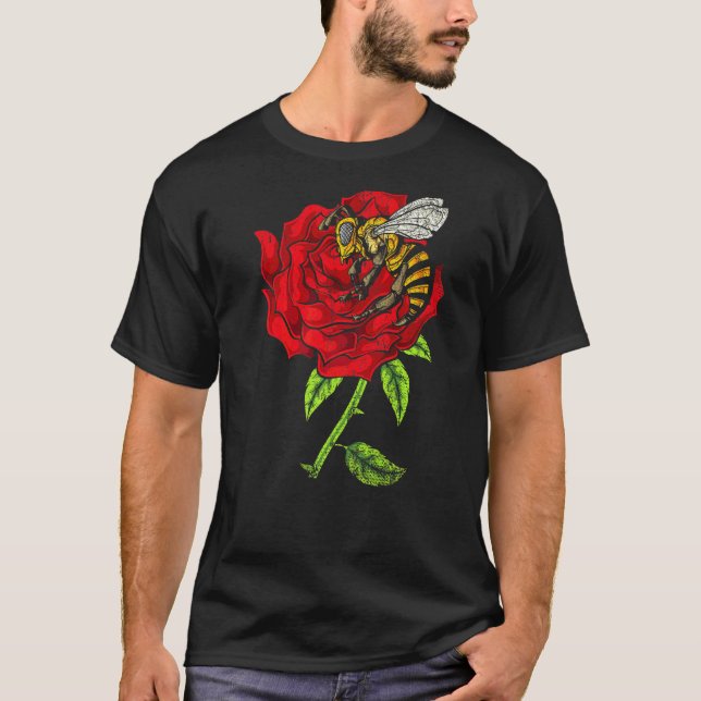 Camiseta Jardim Botânico Flor Flor Inseto Natureza Abelha (Frente)