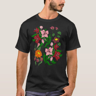 Camiseta Jardim Botânico Flor Jardim de Flores Silvestres