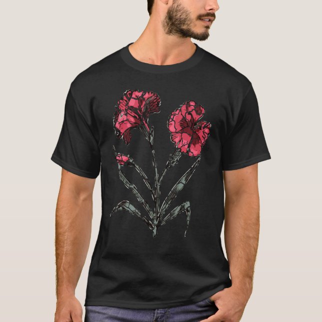 Camiseta Jardim da Árvore Flor da Planta Afastado (Frente)