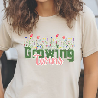 Camiseta Jardim da Mãe, gêmeos em crescimento, clube de mãe