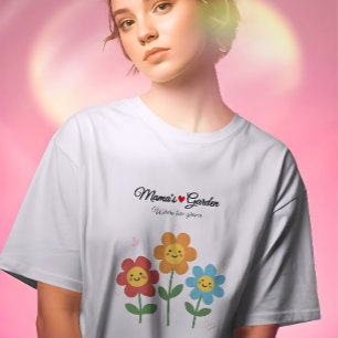 Camiseta Jardim da Mamãe Onde o Amor Cresce   Tipografia Fl