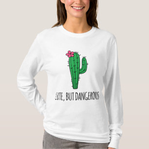 Camiseta Jardim da Planta de Cactus Engraçado, Bonita Mas P