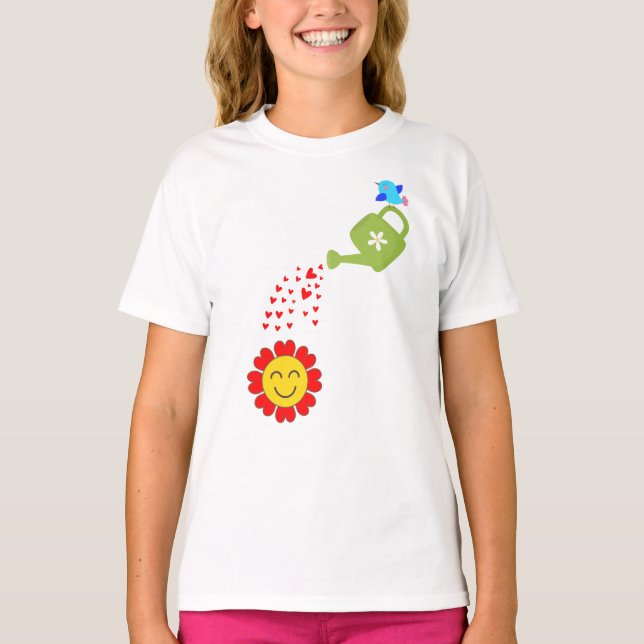 Camiseta Jardim das Flores da primavera (Frente)