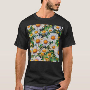 Camiseta Jardim das Flores de Margarida de Aquarela