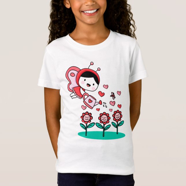 Camiseta Jardim de Amor das Flores Voadoras (Frente)