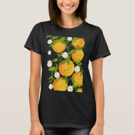 Camiseta Jardim de Árvores de Laranjas de Verão