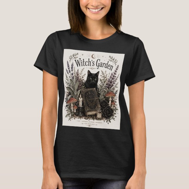 Camiseta Jardim de Bruxas Halloween Retro  (Frente)