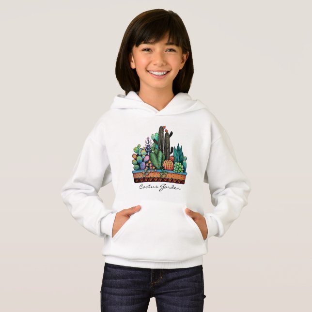 Camiseta Jardim De Cactus Caquetado Em Pote (Frente Completa)