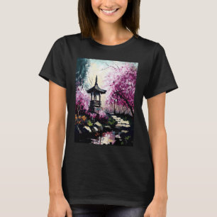 Camiseta Jardim de Cerejeira com Dor Francesa de Lixeira