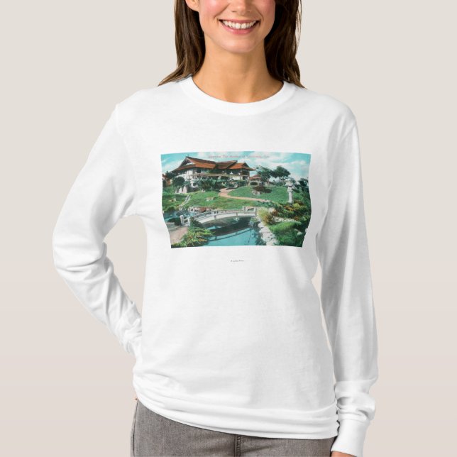 Camiseta Jardim de chá japonês ViewCoronado, CA (Frente)