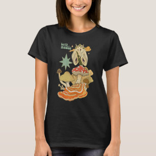 Camiseta Jardim de Cogumelo Mariposa Grunge Gótico Feérico