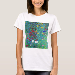 Camiseta Jardim de fazenda com girassóis, Gustav Klimt