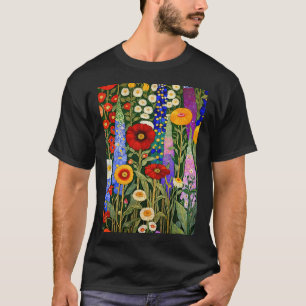 Camiseta Jardim de Flores de Gustav Klimt
