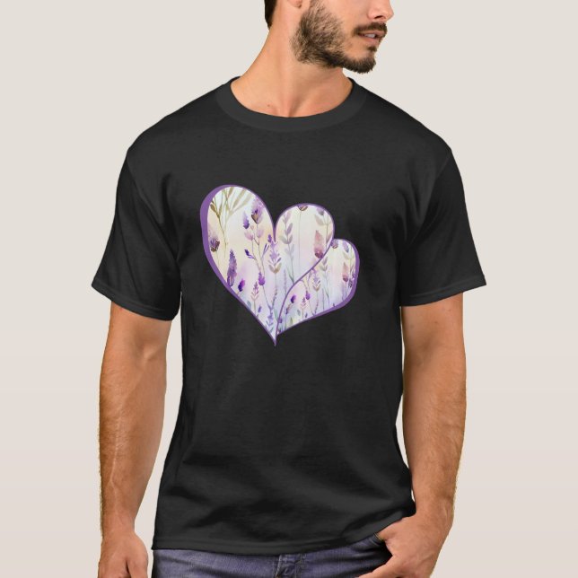 Camiseta Jardim de Flores de Lavanda (Frente)