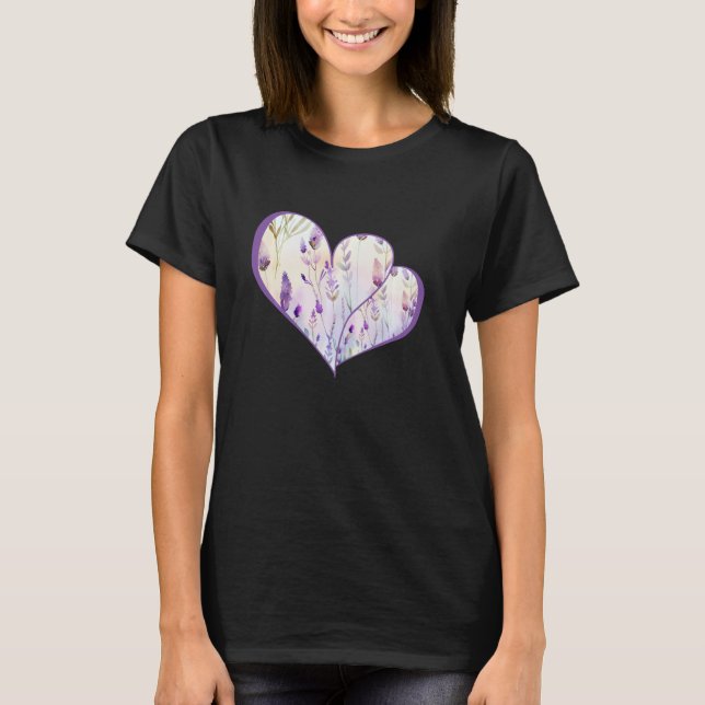 Camiseta Jardim de Flores de Lavanda (Frente)