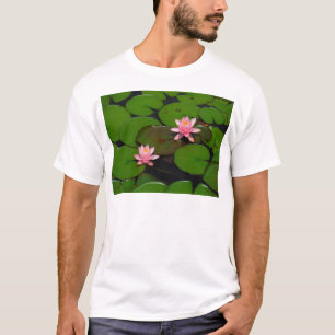 Camiseta Jardim de flores de lírios, de lágrimas, de lótus 
