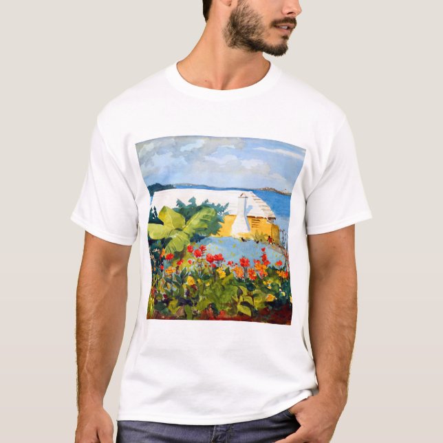 Camiseta Jardim de Flores de Winslow e Bungalow (Frente)