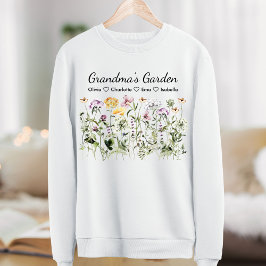 Camiseta Jardim de flores selvagens do dia dos avós persona