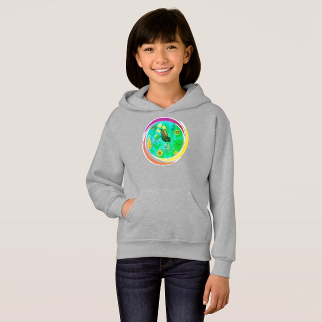 Camiseta Jardim de Flores Silvestres da Borboleta Monarca (Frente Completa)