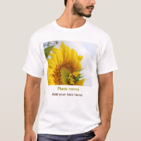 Jardim de girassol amarelo adicionar nome de texto