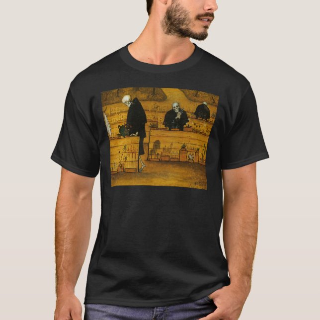 Camiseta Jardim de Hugo Simberg da morte (Frente)