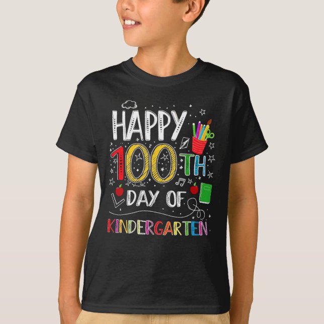Camiseta Jardim de Infância 100º Dia de Festa (Frente)