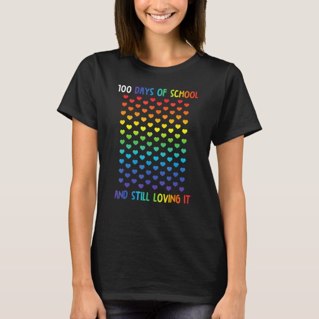 Camiseta Jardim De Infância 100 Dias De Professores Profess (Frente)