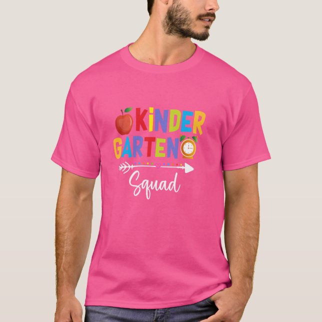 Camiseta Jardim De Infância 1rua Dia De Professora De Volta (Frente)