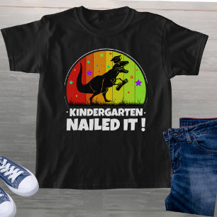 Camiseta Jardim de Infância: "Apanhei!" T-Rex Dino Child