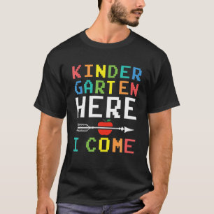 Camiseta Jardim de Infância Aqui Venho Estudante Professor 