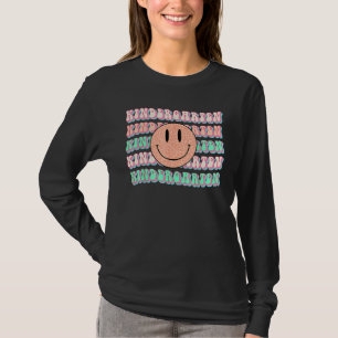 Camiseta Jardim de Infância Cara Sorriso Groovy Primeiro Di