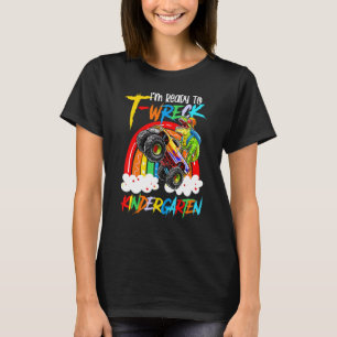 Camiseta Jardim De Infância De Volta À Escola Rex Dinosaur 