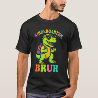 Camiseta Jardim de Infância Dino Dinossauro Bruh Divertido 