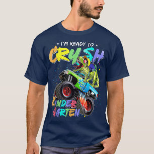 Camiseta Jardim De Infância Dinossauro Caminhão Monstro De 