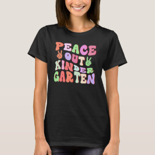 Camiseta Jardim De Infância Do Peace Out No Último Dia De G
