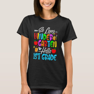 Camiseta Jardim de Infância Longo Alô 1 rua 1º Dia De