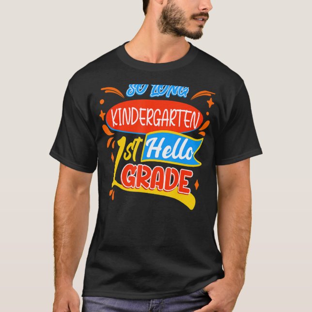 Camiseta Jardim de Infância Longo Alô 1 rua De Volta Para (Frente)