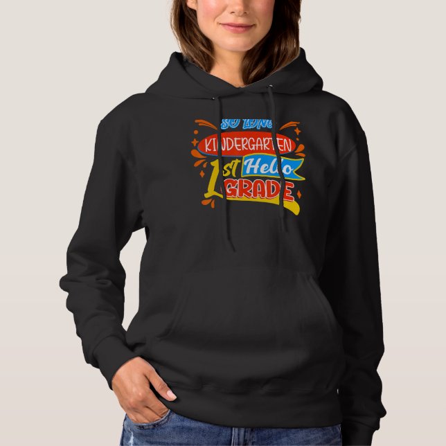 Camiseta Jardim de Infância Longo Alô 1 rua De Volta Para (Frente)