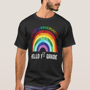 Camiseta Jardim de Infância Longo Olha O Arco-Íris De rua G