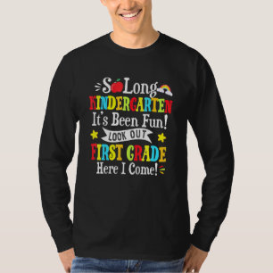 Camiseta Jardim de Infância Longo Olhe Para O Primeiro Grau