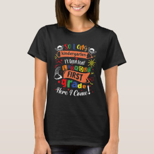 Camiseta Jardim de Infância Longo Olhe Para O Primeiro Grau