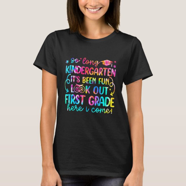 Camiseta Jardim de Infância Longo Olhe Para O Primeiro Grau (Frente)